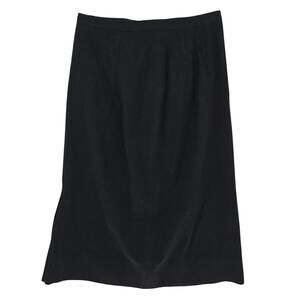 Vintage Union Label Wool Midi Skirt Black 
29